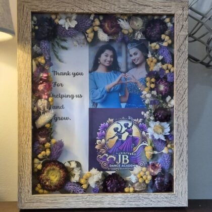 Personalised Dried Flower Thank You Frame – Bespoke Keepsake