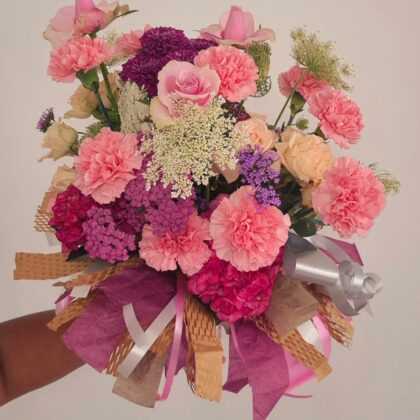 Luxury Pink Celebration Hand-Tied Bouquet