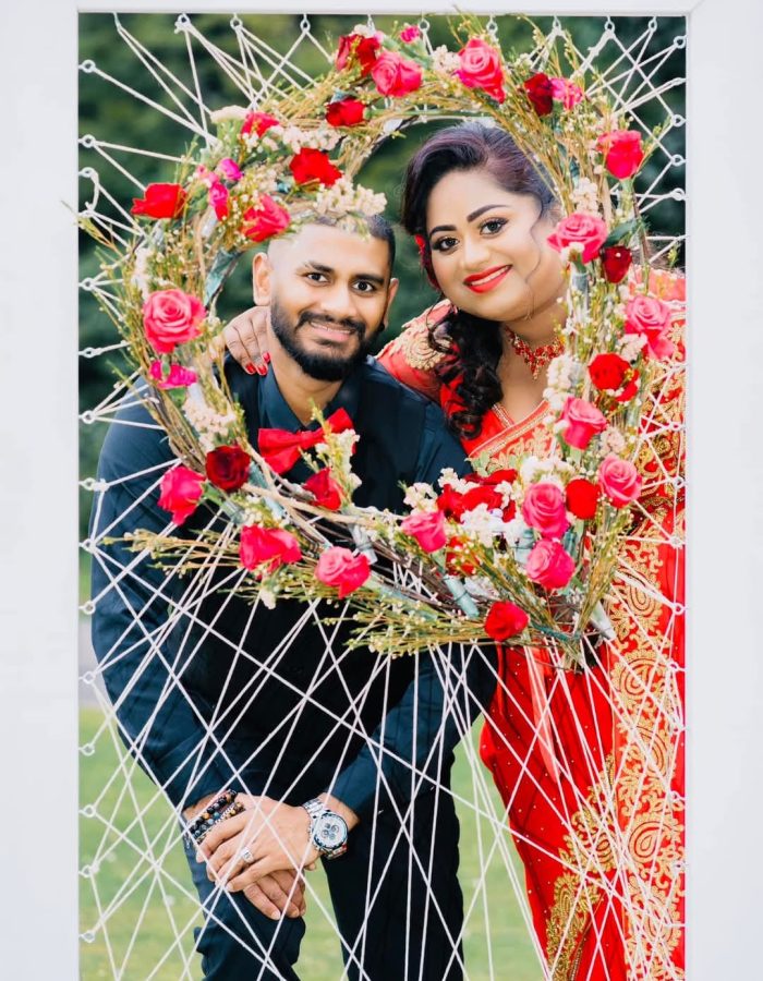 Heart Back Drop Red with Couple 2